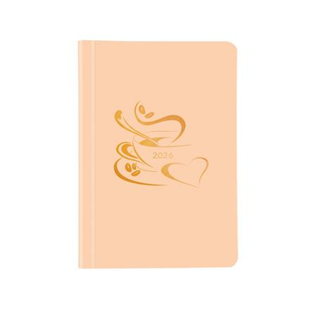 Naptár, tervező, B6, heti, TOPTIMER Pastel, lazac (NKP012SU)