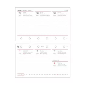   Kalendárium betét, tervező, heti, S, SATURNUS, fehér 2026 (NKS311FU)