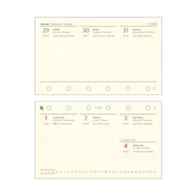   Kalendárium betét, tervező, heti, S, SATURNUS, chamois 2026 (NKS311U)