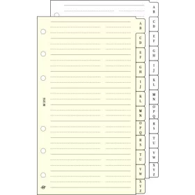   Kalendárium betét, telefonregiszter, S, SATURNUS, chamois (NKS315)