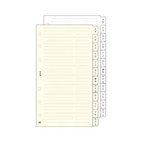   Kalendárium betét, telefonregiszter, S, SATURNUS, fehér (NKS315F)