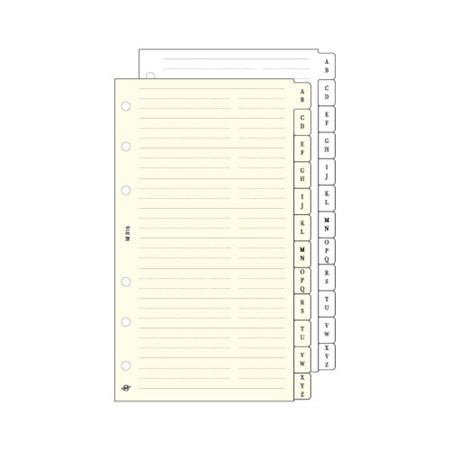 Kalendárium betét, telefonregiszter, S, SATURNUS, fehér (NKS315F)