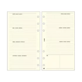   Kalendárium betét, heti tervező bianco, S, SATURNUS, chamois (NKS358)