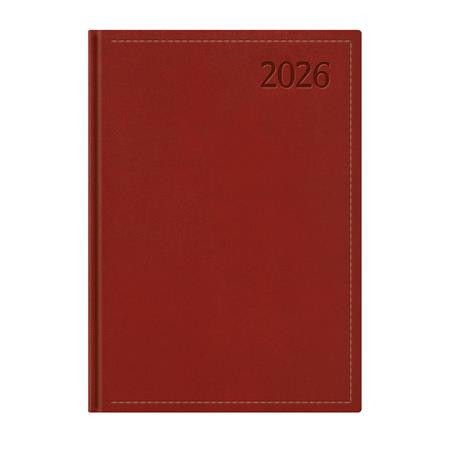 Naptár, tervező, B5, napi, TOPTIMER Traditional, bordó (NKT020BOU)