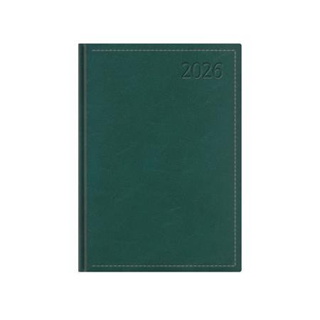 Naptár, tervező, B6, napi, TOPTIMER Traditional, zöld (NKT022ZU)