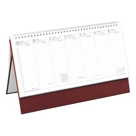 Naptár, asztali, álló, TOPTIMER, bordó (NKT051BOU)