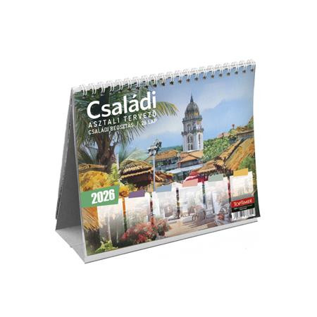 Naptár, asztali, álló, TOPTIMER Családi tervező (NKT053CSU)