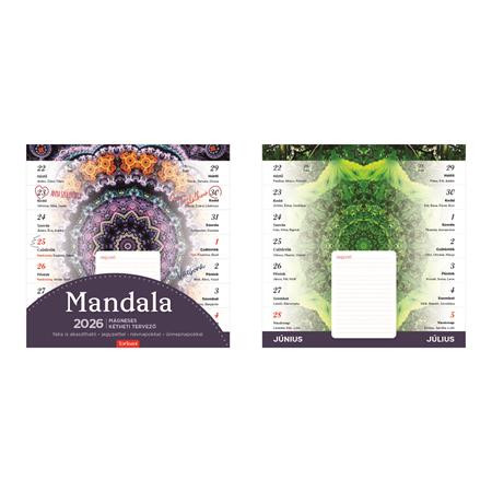 Naptár, fali, mágneses, kétheti, TOPTIMER, mandala (NKT09005U)