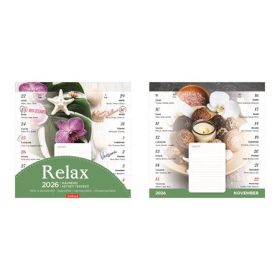   Naptár, fali, mágneses, kétheti, TOPTIMER, Relax (NKT09007U)