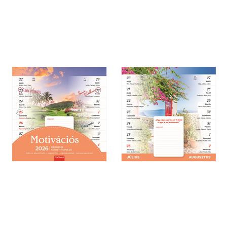 Naptár, fali, mágneses, kétheti, TOPTIMER, Motivációs (NKT09008U)