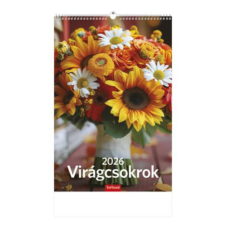 Naptár, fali, TOPTIMER Virágcsokrok (NKT094004U)