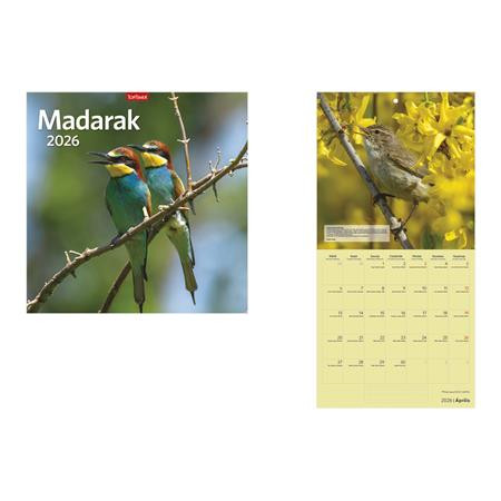 Naptár, fali, TOPTIMER Madarak (NKT09418U)