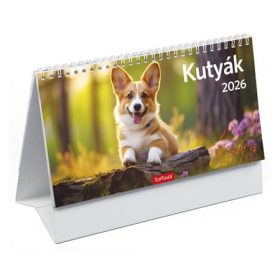 Naptár, asztali, álló, TOPTIMER, Kutyák (NKT581PU)