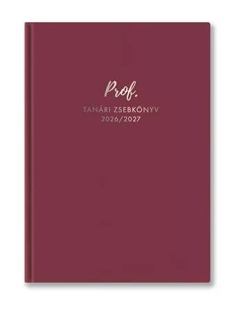 Tanári zsebkönyv, 2026/2027 tanév, A5, heti, TOPTIMER, málna (NKTFU)