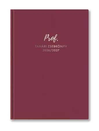 Tanári zsebkönyv, 2026/2027 tanév, A5, heti, TOPTIMER, málna (NKTFU)