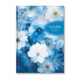   Tanári zsebkönyv, 2025/2026 tanév, A5, heti, TOPTIMER, kék virág (NKTK25)
