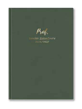 Tanári zsebkönyv, 2026/2027 tanév, A5, heti, TOPTIMER, sötét olívazöld (NKTSKU)