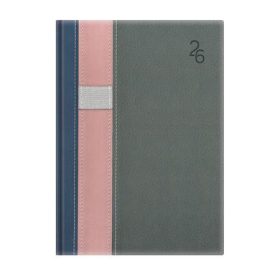   Naptár, tervező, A5, napi, TOPTIMER Vario, kék-rózsaszín-szürke (NKV021KRSZU)