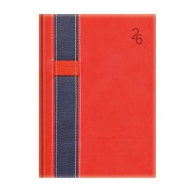   Naptár, tervező, A5, napi, TOPTIMER Vario, piros-kék (NKV021PKU)