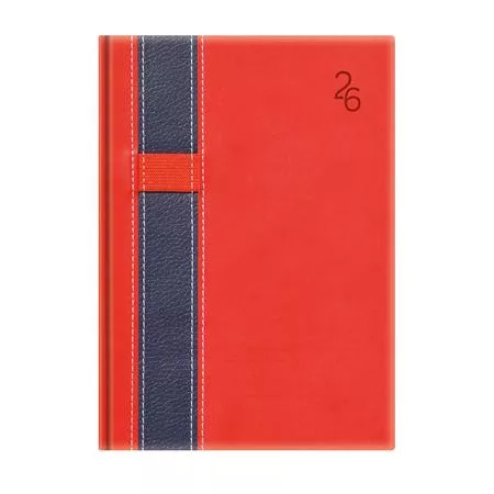 Naptár, tervező, A5, napi, TOPTIMER Vario, piros-kék (NKV021PKU)
