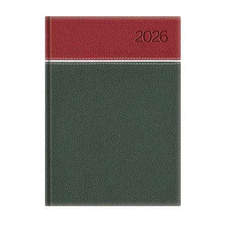 Naptár, tervező, B5, heti, TOPTIMER, Young, bordó-fehér-zöld (NKY011BFZU)