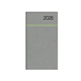   Zsebnaptár, álló elrendezésű, TOPTIMER, Young, szürke-zöld (NKY035SZZU)