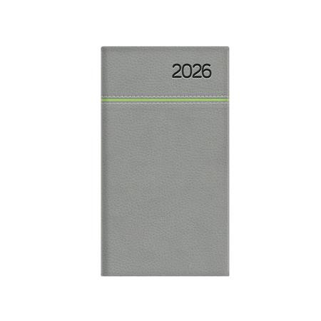 Zsebnaptár, álló elrendezésű, TOPTIMER, Young, szürke-zöld (NKY035SZZU)