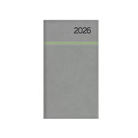 Zsebnaptár, álló elrendezésű, TOPTIMER, Young, szürke-zöld (NKY035SZZU)