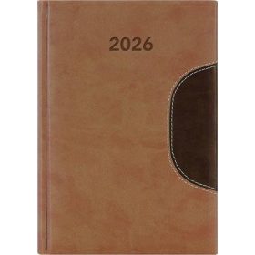   Naptár, tervező, A5, napi, DAYLINER Memphis, barna-csokoládé (NMA5BCSU)