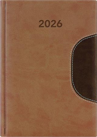 Naptár, tervező, A5, napi, DAYLINER Memphis, barna-csokoládé (NMA5BCSU)