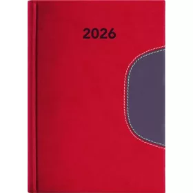   Naptár, tervező, A5, napi, DAYLINER Memphis, piros-szürke (NMA5PSZU)