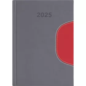   Naptár, tervező, A5, napi, DAYLINER Memphis, szürke-piros (NMA5SZP25)