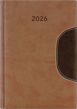 Naptár, tervező, B5, heti, DAYLINER Memphis, barna-csokoládé (NMB5BCSU)