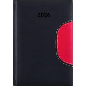   Naptár, tervező, B5, heti, DAYLINER Memphis, fekete-piros (NMB5FKPU)