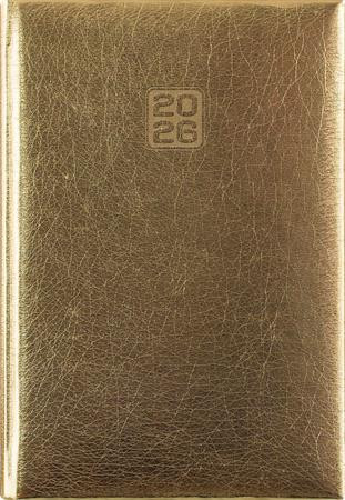 Naptár, tervező, A5, heti, DAYLINER, Mirror, arany (NMHAU)