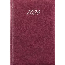   Naptár, tervező, A5, napi, DAYLINER, Rebel, bordó (NRA5BOU)