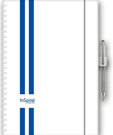 Naptár, tervező, A5, heti, DAYLINER, InSpiral GT, fehér-kék (NSA5HGTFKU)