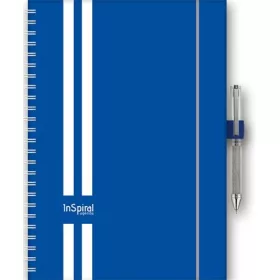   Naptár, tervező, A5, heti, DAYLINER, InSpiral GT, kék-fehér (NSA5HKFU)