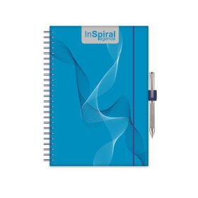   Naptár, tervező, A5, heti, DAYLINER, InSpiral, kék-kék (NSA5HKKU)