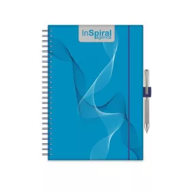   Naptár, tervező, A5, heti, DAYLINER, InSpiral, kék-kék (NSA5HKKU)