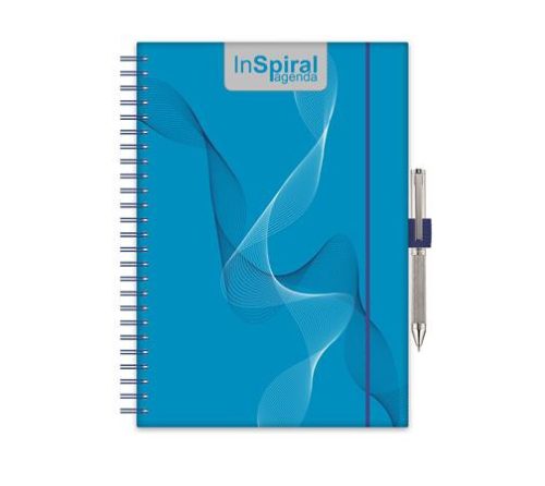 Naptár, tervező, A5, heti, DAYLINER, InSpiral, kék-kék (NSA5HKKU)