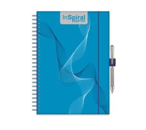 Naptár, tervező, A5, heti, DAYLINER, InSpiral, kék-kék (NSA5HKKU)