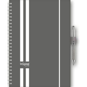   Naptár, tervező, A5, heti, DAYLINER, InSpiral, szürke-fehér (NSA5HSZFU)