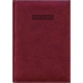   Naptár, tervező, B5, heti, DAYLINER, Sherwood, barnásvörös (NSB5BVU)