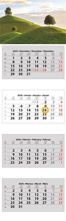 Naptár, speditőr, négy hónapos, négy tömbös, DAYLINER (NSPED4H4U)