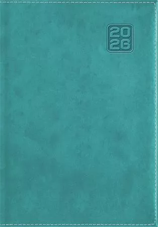 Naptár, tervező, A5, napi, DAYLINER Square, türkiz (NSQA5TU)