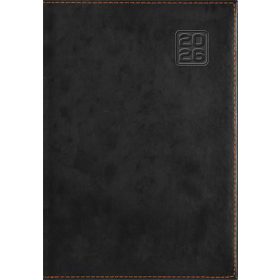   Naptár, tervező, B5, heti, DAYLINER Square, fekete (NSQB5FKU)