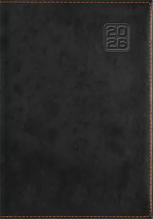 Naptár, tervező, B5, heti, DAYLINER Square, fekete (NSQB5FKU)