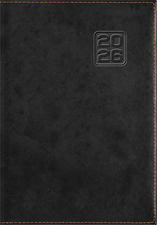 Naptár, tervező, B6, heti, DAYLINER Square, fekete (NSQB6FKU)