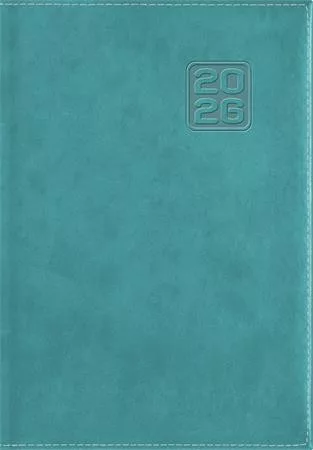 Naptár, tervező, B6, heti, DAYLINER Square, türkiz (NSQB6TU)